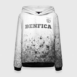 Толстовка-худи женская Benfica - white gradient посередине, цвет: 3D-черный