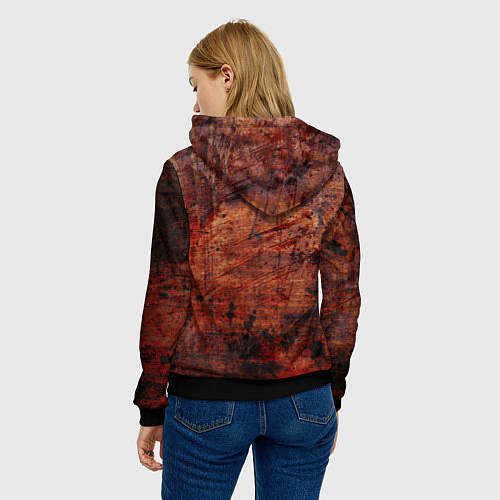 Женская толстовка Абстракция - rusty mood / 3D-Черный – фото 4