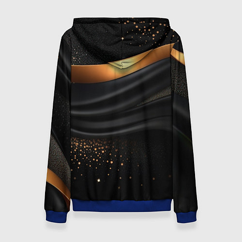 Женская толстовка Kingdom Come Deliverance 2 черная ткань с золотом / 3D-Синий – фото 2