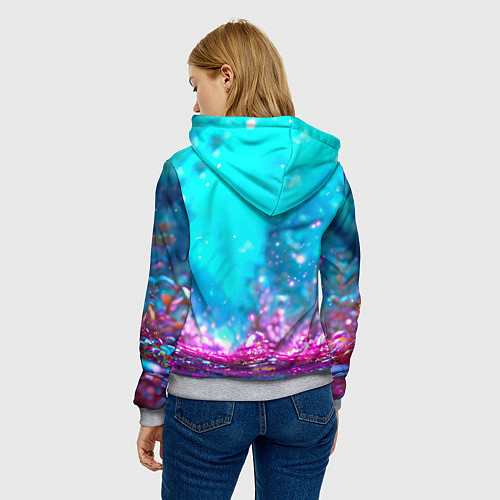 Женская толстовка Белый буйвол / 3D-Меланж – фото 4