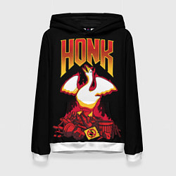 Толстовка-худи женская Goose - honk, цвет: 3D-белый