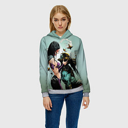 Толстовка-худи женская Mileena & Kotal Kahn - Mortal Kombat, цвет: 3D-меланж — фото 2