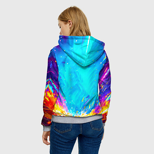 Женская толстовка Газель малыш / 3D-Меланж – фото 4