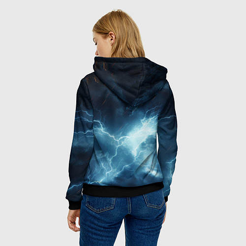 Женская толстовка Kingdom Come Deliverance 2 logo sky / 3D-Черный – фото 4