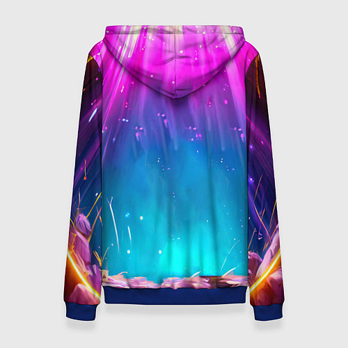 Женская толстовка Пеликан в сиянии лучей / 3D-Синий – фото 2