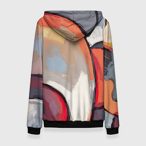 Женская толстовка Абстракция с кругами / 3D-Черный – фото 2