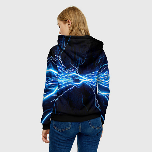 Женская толстовка Бостон Селтикс и удар молнии / 3D-Черный – фото 4