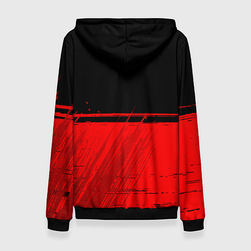 Женская толстовка Fortnite - red gradient посередине / 3D-Черный – фото 2