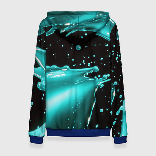 Женская толстовка Разрыв голубой краски / 3D-Синий – фото 2