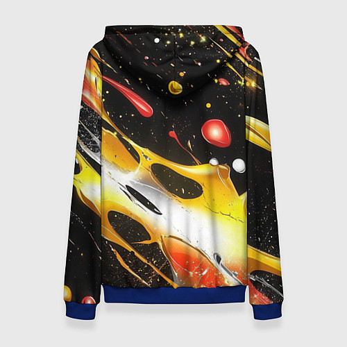 Женская толстовка Текстура краска / 3D-Синий – фото 2