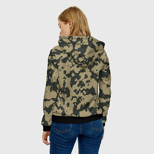 Женская толстовка Пограничник с собакой / 3D-Черный – фото 4