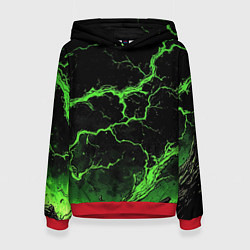 Женская толстовка Зеленая молния разлома
