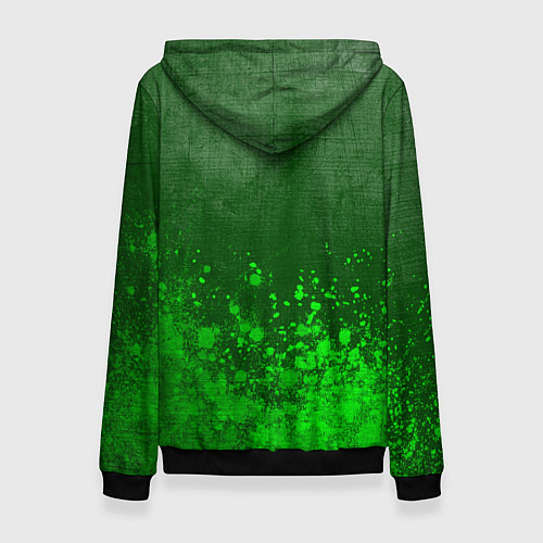 Женская толстовка Tomodachi Game - green gradient посередине / 3D-Черный – фото 2