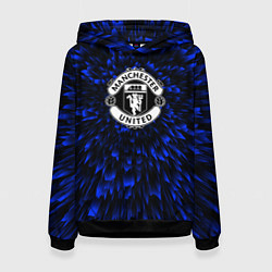 Толстовка-худи женская Manchester United blue energy, цвет: 3D-черный