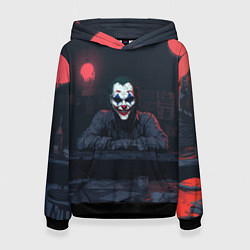 Толстовка-худи женская Джокер в пустом баре, цвет: 3D-черный