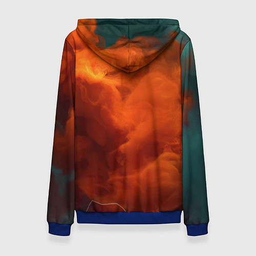 Женская толстовка Джокер и оранжевый дым / 3D-Синий – фото 2