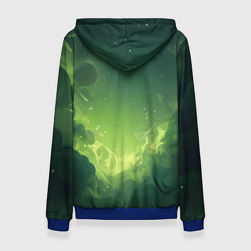 Женская толстовка Злой Джокер в зеленом дыму / 3D-Синий – фото 2