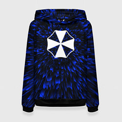 Толстовка-худи женская Resident Evil blue energy, цвет: 3D-черный