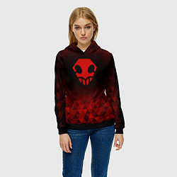 Толстовка-худи женская Bleach red poly, цвет: 3D-черный — фото 2