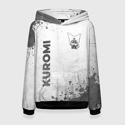 Толстовка-худи женская Kuromi - white gradient вертикально, цвет: 3D-черный