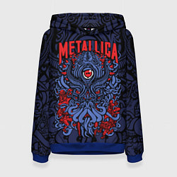 Толстовка-худи женская Metallica: octopus, цвет: 3D-синий
