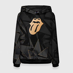 Толстовка-худи женская Rolling Stones golden poly, цвет: 3D-черный