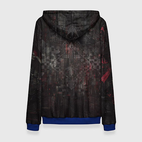 Женская толстовка Беловолосая девушка-киборг / 3D-Синий – фото 2
