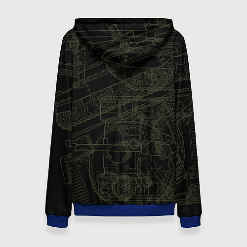 Женская толстовка Танк Т-62 советский средний танк / 3D-Синий – фото 2