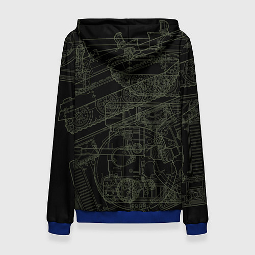 Женская толстовка Танк Т-62 советский средний танк / 3D-Синий – фото 2