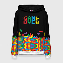 Толстовка-худи женская Game over, цвет: 3D-белый