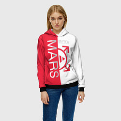 Толстовка-худи женская 30 Seconds to Mars poster, цвет: 3D-черный — фото 2