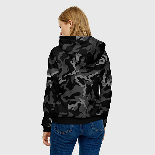 Женская толстовка 30 Seconds to Mars - poster / 3D-Черный – фото 4