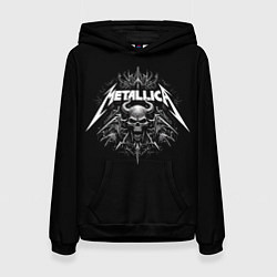 Толстовка-худи женская The horned skull - Metallica, цвет: 3D-черный
