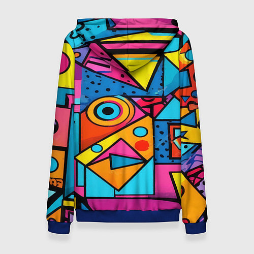 Женская толстовка Кислая геометрия / 3D-Синий – фото 2