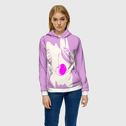 Толстовка-худи женская Вишневый коллаж, цвет: 3D-белый — фото 2