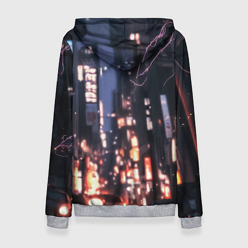 Женская толстовка Человек паук в черном / 3D-Меланж – фото 2