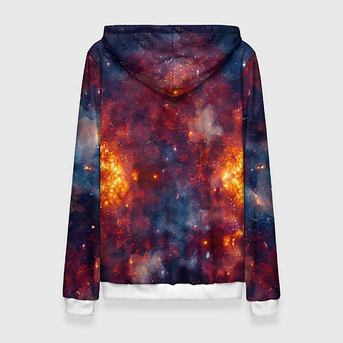Женская толстовка Американский булль в космосе / 3D-Белый – фото 2