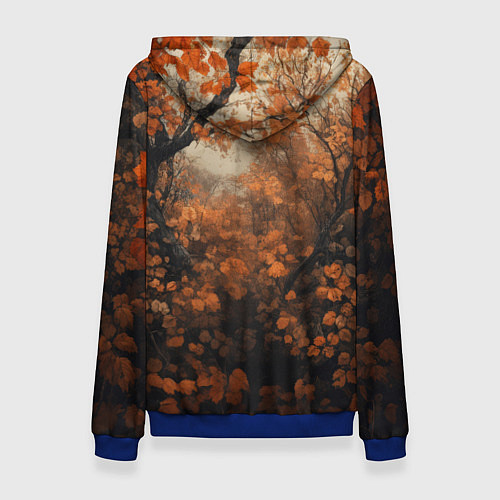Женская толстовка Лис в лесной чаще / 3D-Синий – фото 2