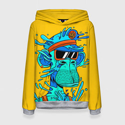 Толстовка-худи женская NFT water ape, цвет: 3D-меланж