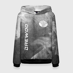 Толстовка-худи женская Daewoo - grey gradient вертикально, цвет: 3D-черный