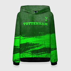 Толстовка-худи женская Tottenham - green gradient посередине, цвет: 3D-черный