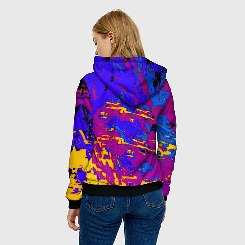 Женская толстовка NBA краски неон / 3D-Черный – фото 4