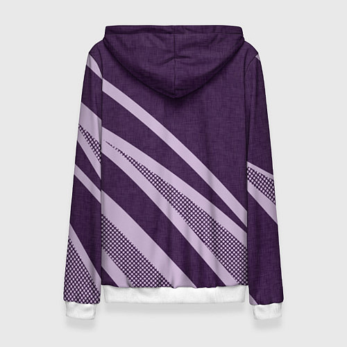 Женская толстовка Фиолетовый абстрактный с полосой / 3D-Белый – фото 2