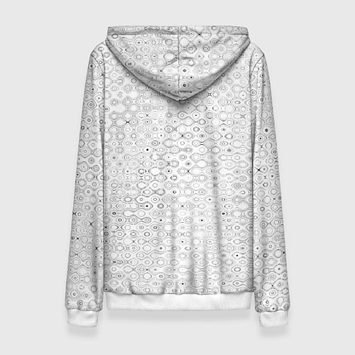 Женская толстовка Белый с абстрактным узором / 3D-Белый – фото 2