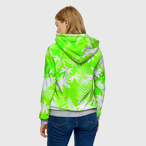 Женская толстовка Кислотные тропики / 3D-Меланж – фото 4