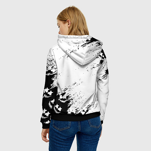 Женская толстовка Marshmello x Linkin park / 3D-Черный – фото 4