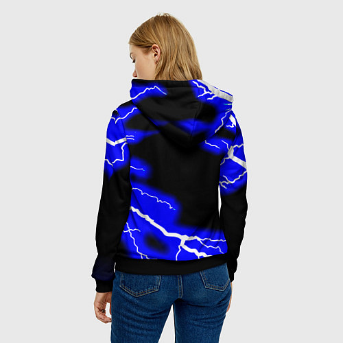 Женская толстовка Quake молнии шторм / 3D-Черный – фото 4