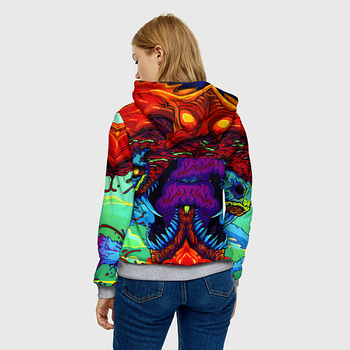 Женская толстовка Stalker монстр чернобыля / 3D-Меланж – фото 4