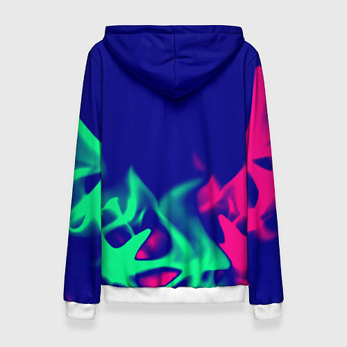 Женская толстовка Nirvana fire neon / 3D-Белый – фото 2