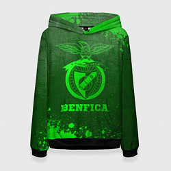 Толстовка-худи женская Benfica - green gradient, цвет: 3D-черный